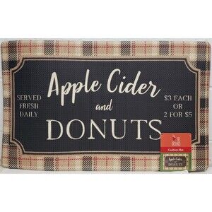ANTI FATIGUE KITCHEN PVC CUSHION MAT (18"x30") APPLE CIDER & DONUTS, The Orchard